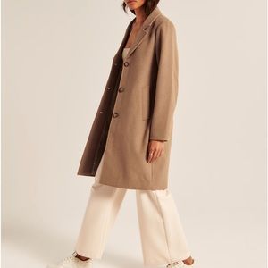 Abercrombie & Fitch Women’s Wool-Blend Dad Coat
